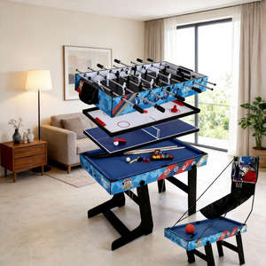 Mesa de Juego Multifuncional 6 en 1 de 4 Pies de Fábrica OEM, Juego Combinado Plegable al por Mayor, Futbolín, Billar, Tenis de Mesa, Hockey, Plástico MDF - Product Image 2