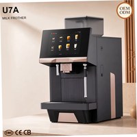 Machine à expresso automatique commerciale U7 Bean to Cup avec écran tactile OEM ODM pour les chaînes de magasins de proximité et les cafés
