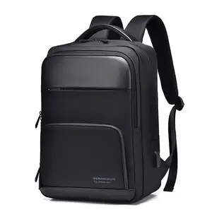 15.6 anti air kustom tas komputer Laptop wanita bepergian pria anti Maling remaja besar hitam ransel dengan usb