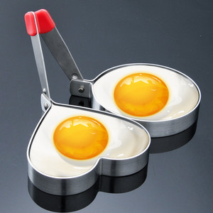 Molde para huevos de acero inoxidable 304, herramienta para huevos escalfados en forma de corazón para caja Bento, cocina - Product Image 1