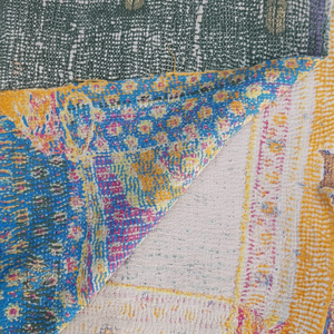 High Quality Vintage <b>Kantha</b> <b>Quilts</b> With Handmade Embroidery & Patch Work Gudari Home Furnishing & Garments Redesign Dhurries - Product Image 1
