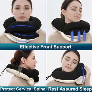 Travel Neck Pillow With Eye Mask Earplugs <b>Memory</b> <b>Foam</b> Support For Airplane - Product Image 5
