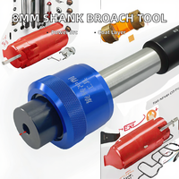 Alat potong logam heksagonal elektrik 8.0mm, penyangga pukulan batang lurus untuk mesin bubut C16/C20/C22/C25/C32 dapat disesuaikan