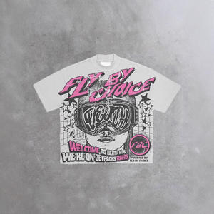 <span class=keywords><strong>T</strong></span>-<span class=keywords><strong>shirt</strong></span> graphique court pour homme, coupe ample, coton lourd 300 g/m², coupe classique, <span class=keywords><strong>blanc</strong></span>, <span class=keywords><strong>t</strong></span>-<span class=keywords><strong>shirt</strong></span> anime avec logo en sublimation - Product Image 1