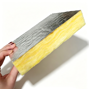 Panel de Lana de Vidrio con Revestimiento de Aluminio, Material de Aislamiento Térmico y Acústico, Panel Duradero para Protección Térmica Arquitectónica - Product Image 3