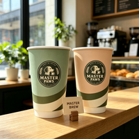 Gobelets en papier écologiques de qualité supérieure à double paroi isolés 8oz 12oz 16oz pour café chaud, thé, lait, boissons à emporter, gobelets jetables