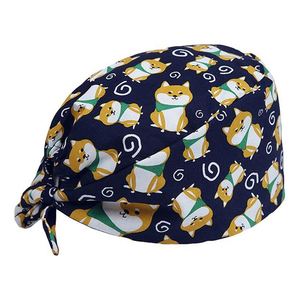 Gorro quirúrgico con forro de satén para hospital veterinario, gorro médico estilo anime para mujeres enfermeras, gorro para cabello largo, venta al por mayor para cirujanos - Product Image 4