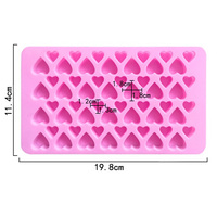 Moule en silicone en forme de cœur à 132 cavités pour chocolat, outils de cuisine, moule à savon, plateau en silicone, moule à bonbons sans BPA