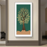 Simple moderne argent arbre porche décoration peinture usine directement vente peinture décoration murale Offre Spéciale abstrait mur art