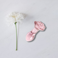 Pink Vaginal Pretty Butt Beads Ass Dildo Pene Adulto Sex Toy Glass Anal Plug Para mujeres Crystal