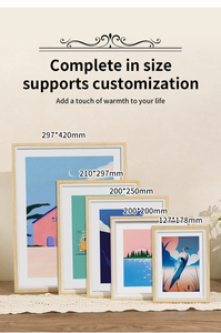 Cornice magnetica reversibile A4 quadrata in legno di pino stampata UV <span class=keywords><strong>disegni</strong></span> per bambini mostrano decorazioni per la casa in ferro tipo metallo - Product Image 3