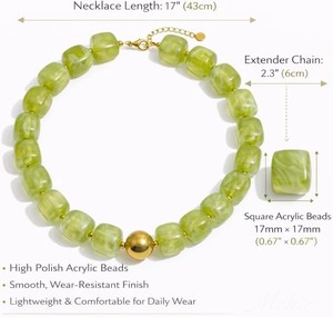 Go2boho Collana Girocollo Colorata con Perline <span class=keywords><strong>in</strong></span> Stile Bohémien, Gioiello Religioso da Donna <span class=keywords><strong>in</strong></span> Acciaio Inossidabile Regolabile, Fatto a Mano, Regalo Estivo - Product Image 5