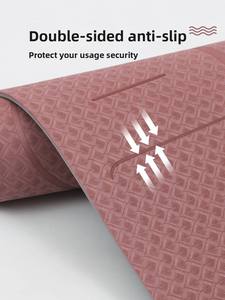 Tapis de yoga TPE épaissi 6 mm, antidérapant, inodore, certifié CE, élargi 80 cm, insonorisant, pour fitness, avec sac, pour la maison, la danse et la <span class=keywords><strong>corde</strong></span> à sauter - Product Image 6