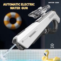 Mitrailleuse en plastique Revolver pistolet à eau étanche fort puissant électrique entièrement automatique Absorption stockage d'eau pistolet jouets