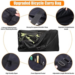 Échantillon Gratuit : Sac de Transport Pliable pour Vélo 2L avec Poignée, Étui de Voyage Étanche pour Vélo, Transport de Vélo en Extérieur pour Voiture, Train, Voyage en Avion - Product Image 4