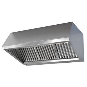 Wall <b>Hood</b> with 250W 230/1V Motor Fan 400°C 2-Hour Baffle <b>Filter</b> 3 Blade 1500x1000x650mm <b>Filters</b>-EURAST 31031M4P Model - Product Image 1