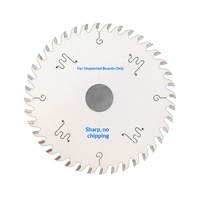 Lame de scie circulaire pour le travail du bois - Alliage dur revêtu de CrN, spéciale pour panneaux sans peinture, tranchante, durable, anti-écaillage, pour panneaux double couche