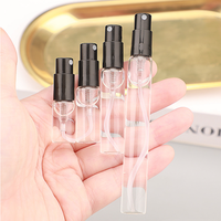 Petit emballage en verre cosmétique de brume fine de voyage portatif 2ml 3ml 5ml 10ml bouteille de parfum vide de jet de sertissage