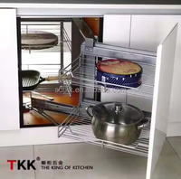 TKK Moderne Tiroir coulissant de cuisine en acier inoxydable pour ustensiles de cuisine avec paniers de rangement et panier égouttoir