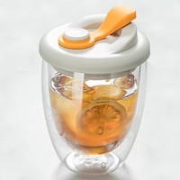 Taza de Viaje de Vidrio de Borosilicato de Doble Pared, Soplada a Mano, de 250 ml, 350 ml, 450 ml, con Tapa de Silicona, Resistente al Calor, Apta para Lavavajillas
