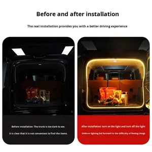 Haute luminosité moderne <span class=keywords><strong>coffre</strong></span> de voiture éclairage atmosphère lumière Intérieur Modification décoration Led pas de câblage automatique capteur <span class=keywords><strong>coffre</strong></span> - Product Image 4