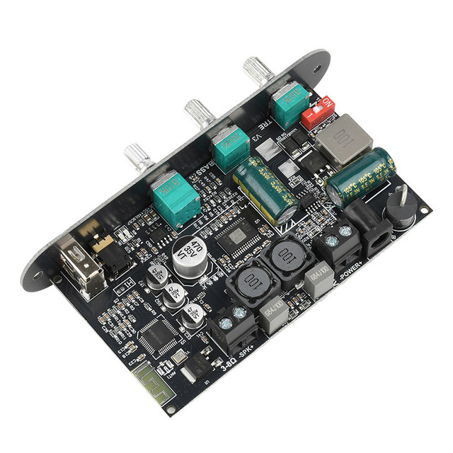 DC9-24V Mono 100W Bluetooth Power Amplifier Board Module Supports APP Power Amplifier Chip TPA3116D2 Female Seat