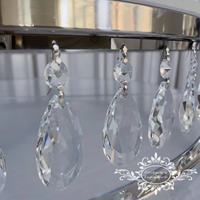 Table de gâteau de mariage ronde de couleur originale brillante argentée en acier inoxydable 201