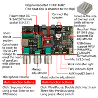 WUZERVON ZK-1001UM TWS Mono 100W Haut-parleur BT Son Audio Amplificateur de son Carte son Microphone karaoké Réverbération Égaliseur Musique Maison
