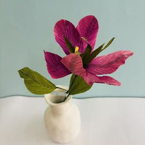Flores de <span class=keywords><strong>Campanula</strong></span> de Papel Crepé Blanco Hechas a Mano al por Mayor, Tallo Largo, Flor Artificial Tipo Trompeta, Ramo de Boda, Decoración Floral para Interiores del Hogar - Product Image 2