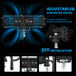 Faro LED Impermeabile OEM per Auto e Moto, Luce di Guida Dritta Super Luminosa Bianca e Ambra, Lampada da Lavoro e Fendinebbia - Product Image 4