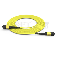 Kabel Patchcord Serat Optik MPO/MTP 8C Low Loss untuk Pusat Data Jaringan FTTH, Kabel Mini Bulat untuk Wi-Fi