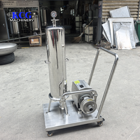 Nouvelle pompe centrifuge de purification d'eau potable et de vin en acier inoxydable 304/316 avec structure sur chariot 3T/H