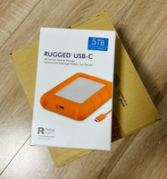 قرص صلب خارجي LaCie Rugged USB C بسعة 5 تيرابايت، 2.5 بوصة، 5400 دورة في الدقيقة، USB 3.2 الجيل الأول، محمول للحاسوب المحمول، جديد STFR5000800، هيكل معدني وبلاستيكي