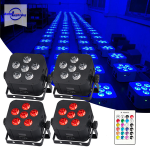 Bothlighting <span class=keywords><strong>4</strong></span> pièces, éclairage DJ professionnel, 6*18W RGBWA UV 6 en 1, alimentation par batterie, DMX sans fil, éclairage d'ambiance WiFi, télécommande, pour discothèque - Product Image 1