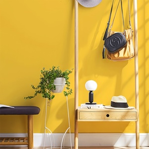 1 rollo de pegatina autoadhesiva impermeable de color amarillo limón mate, fácil de instalar y quitar, adecuada para paredes. - Product Image 5