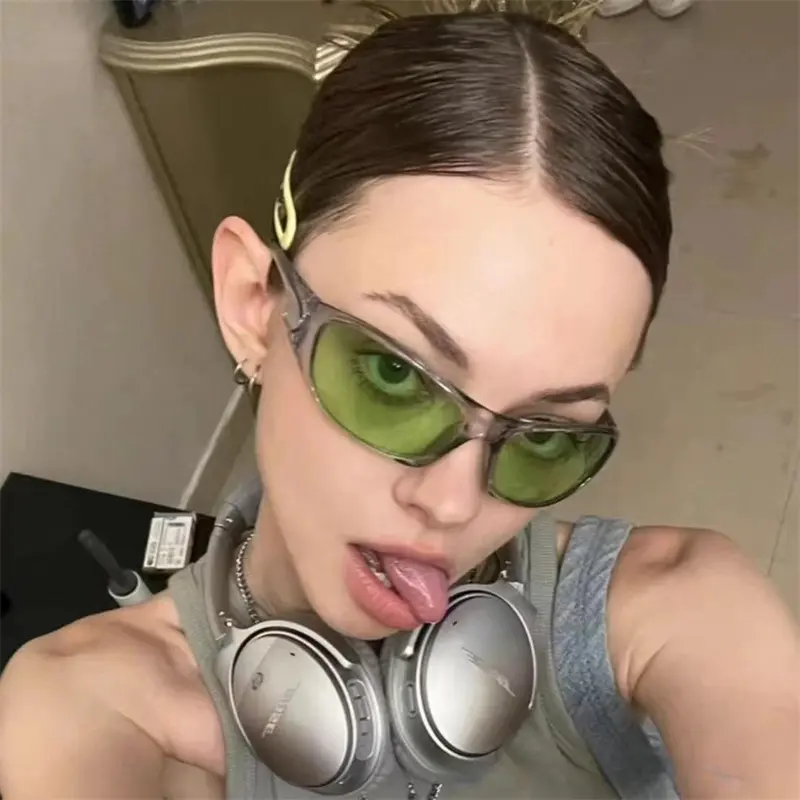 Personalidade Punk Modern Frame Green Club Master Glasses Computer Glasses Factory Atacado Mulheres Homens