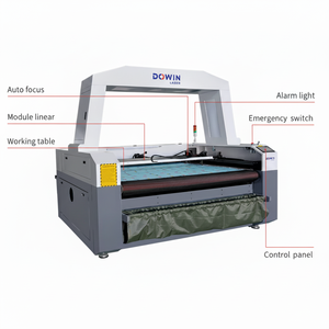 Máquina de corte por láser CO2 CNC de doble cabezal automático Nuevo diseño para procesamiento no metálico para papel de cuero de tela - Product Image 1