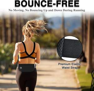 Adjustable <b>Strap</b> Zipper Closure Polyester Backpack Logo Pattern <b>Black</b> Belt Phone Sling <b>Bag</b> Men's Outdoor Waist <b>Bag</b> Travel - Product Image 6