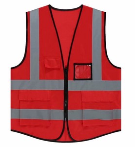 Gilet di Sicurezza Riflettente con Tasche con Zip e Logo Blu - Product Image 3