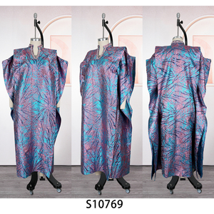 H&D S10769 Vêtement <span class=keywords><strong>Boubou</strong></span> <span class=keywords><strong>Africain</strong></span> Imprimé de Haute Qualité Grande Taille en Polyester à Manches Courtes pour l'Été - Product Image 5