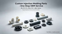 Service de moulage par injection plastique sur mesure et usinage CNC pour pièces moulées de précision en ABS, PC, PP, nylon, acier inoxydable, OEM