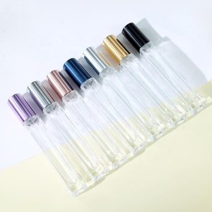 10ml Square Round Shape Transparent Clear Frosted Atomizer <b>Small</b> Mini Empty 10ml Glass Spray Perfume Bottle With Spray Bottle - Product Image 1