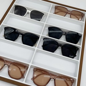 Tối óc chó Veneer gỗ 12 khe cắm Eyewear Kính mát kính Organizer hiển thị khay - Product Image 3