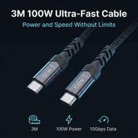 USB C - Tip C 3 Metre Kablo, Cihazınızdan Elektrik Prizi Uzak Olan Masa Düzenlemeleri, Konferans Salonları, Oturma Odaları İçin İdeal