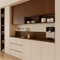 Buffet Modulaire Personnalisé Moderne pour la Maison, Grande Armoire de Rangement en Bois avec Tiroirs et Étagère Ouverte pour Salon et Salle à Manger