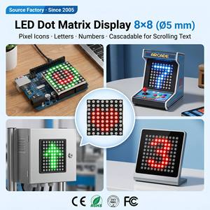 Affichage matriciel LED 8x8 haute luminosité, modules bicolores vert-<span class=keywords><strong>orange</strong></span> 5 mm pour panneaux à messages défilants, vente en gros - Product Image 3
