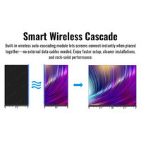 Pantalla LED digital portátil inalámbrica ultradelgada de doble cara plegable CJ de 163 pulgadas P1.5 P1.8 P2.5 para alquiler