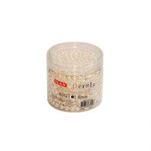 Perle di Seta 8mm 80G Bianche per Decorazione di Abiti - Product Image 1