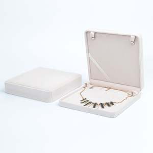 Velvet Jewelry <b>Box</b> for <b>Gift</b> Packaging Small White Custom High End - Product Image 2