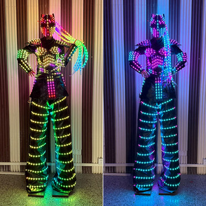 <b>Remote</b> <b>Control</b> LED Light-Up Stilt Costume RGB Color-Changing Fashion <b>Robot</b> Suit for Christmas New Year Events Stage Performances - Product Image 3